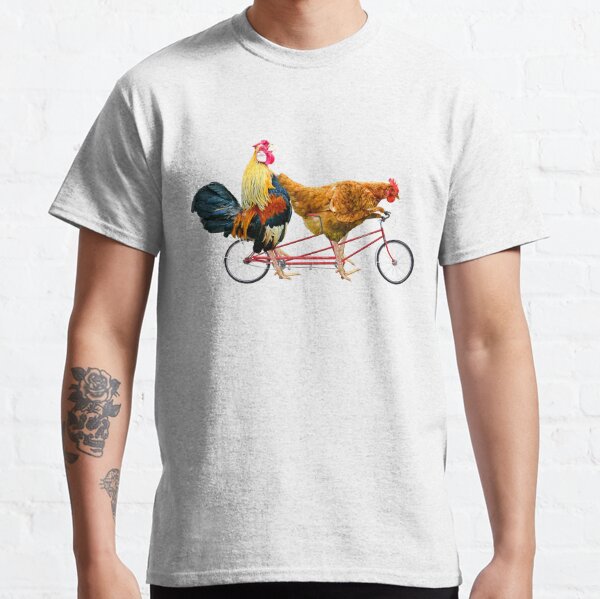Chickens on a Tandem Bicycle Classic T-Shirt RB2102 product Offical chicken arms Merch